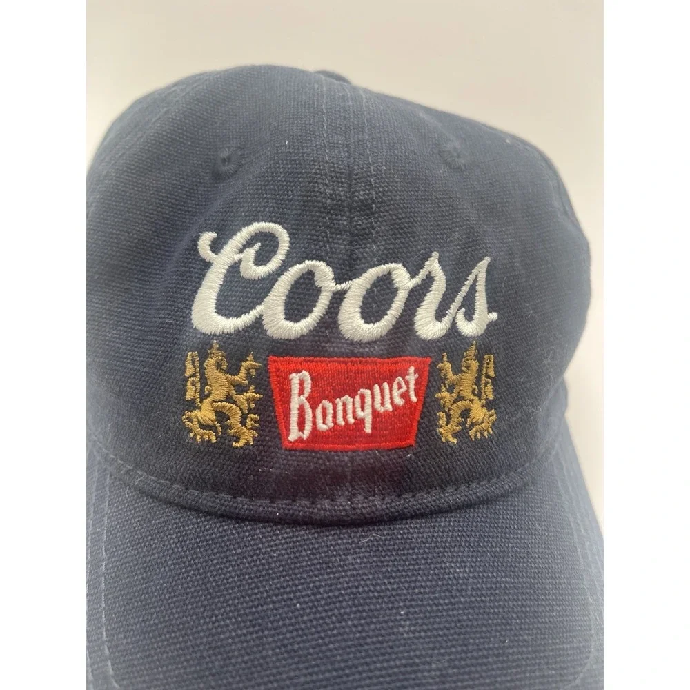 Coors Banquet Embroidered SnapBack Hat Navy Blue Beer Cap Dad Brewery